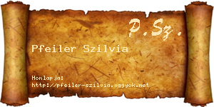 Pfeiler Szilvia névjegykártya